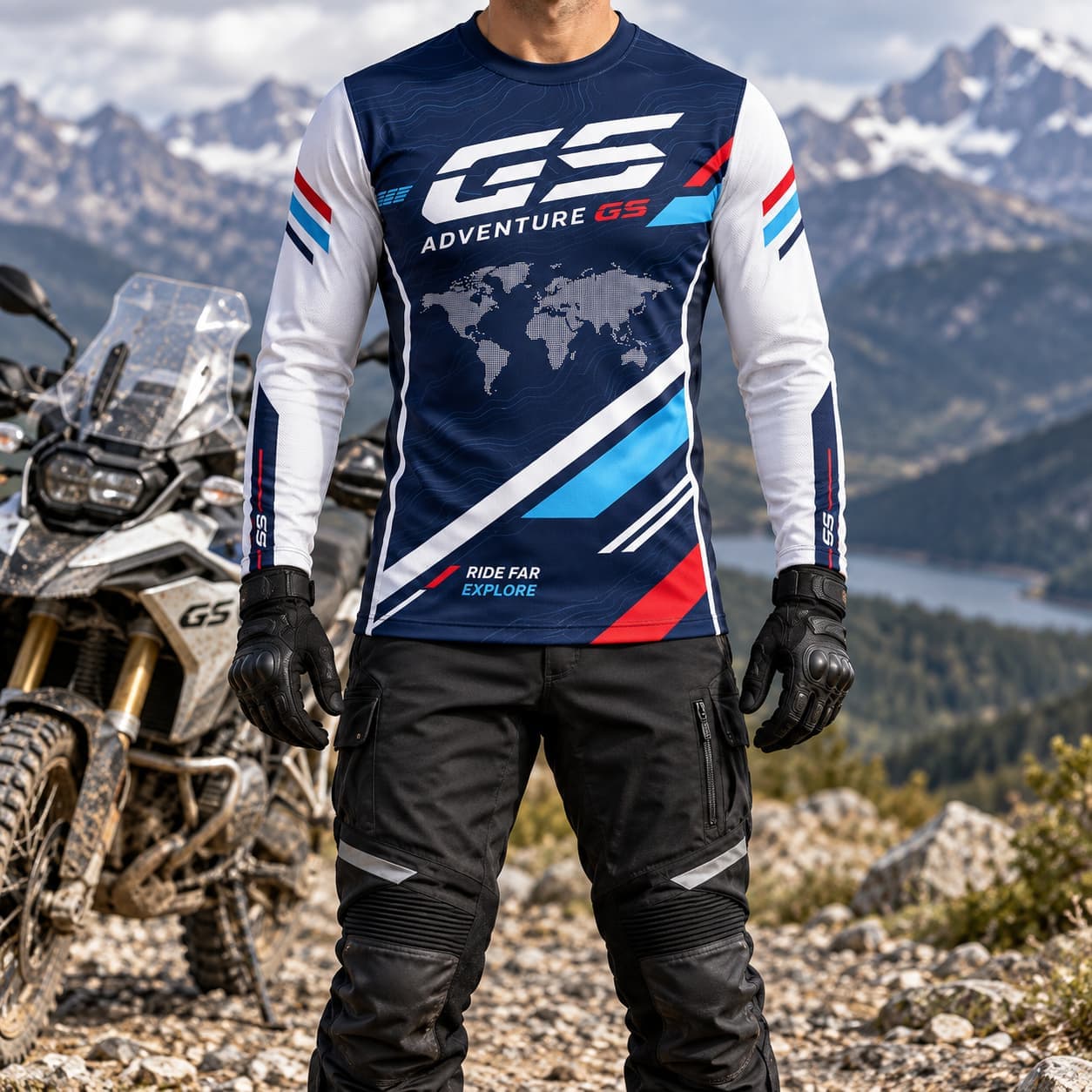 Outdoor Adventure Outfit - Camiseta de manga comprida para motociclistas,