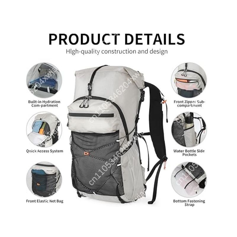 Outdoor Adventure Backpack - Mochila de Viagem Unissex 30L Leve