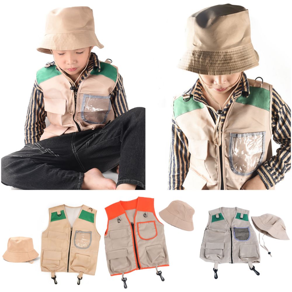 Outdoor Adventure Kit For Kids - Colete e chapéu de explorador infantil