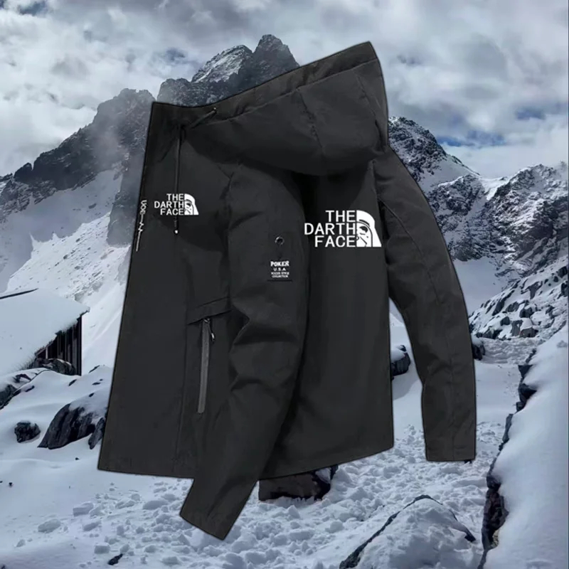 Outdoor Adventure Sports - Jaqueta Masculina Casual Estampada com Zíper