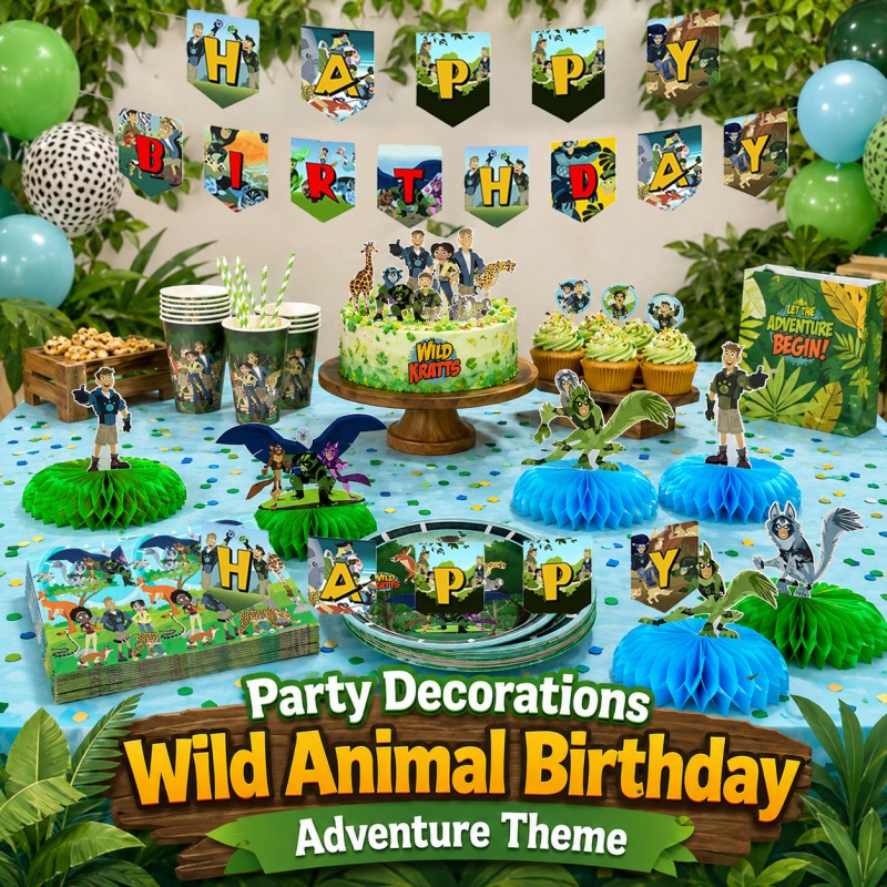 Outdoor Adventure Birthday Party - Piquenique de Aniversário Wild Kratts, Decoração